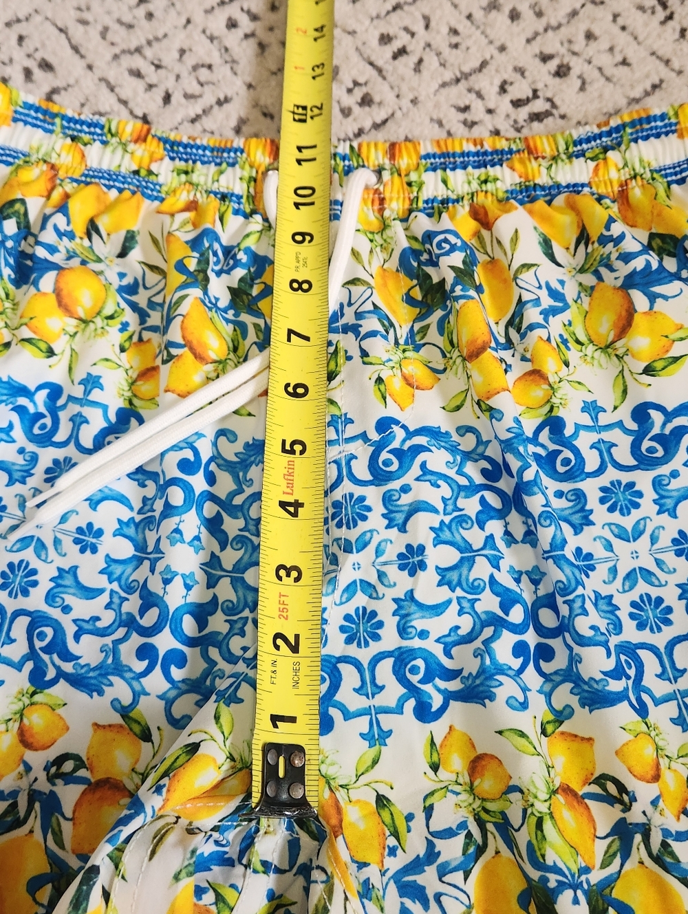 Boxer costume by Antica Sartoria by Giacomo Swimsuit Trunks Lemons Blue Yellow - Picture 12 of 15